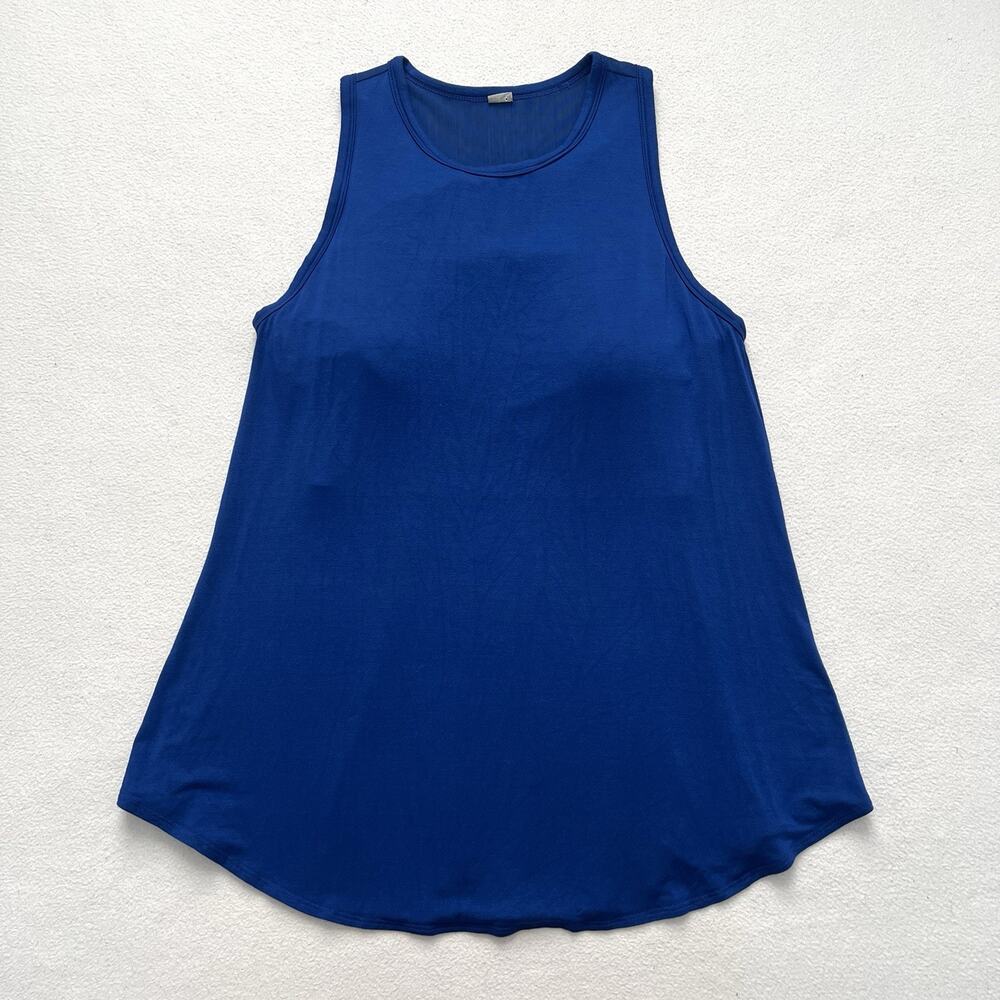 Shebird Blue Freedom Racerback Bra Tank Built-in Support Sleeveless Top 4 M